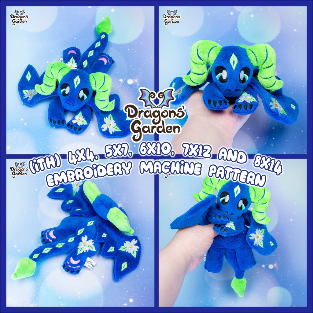 ITH Dogwood Blossom Dragon - Dragons' Garden - Pattern *Patreon