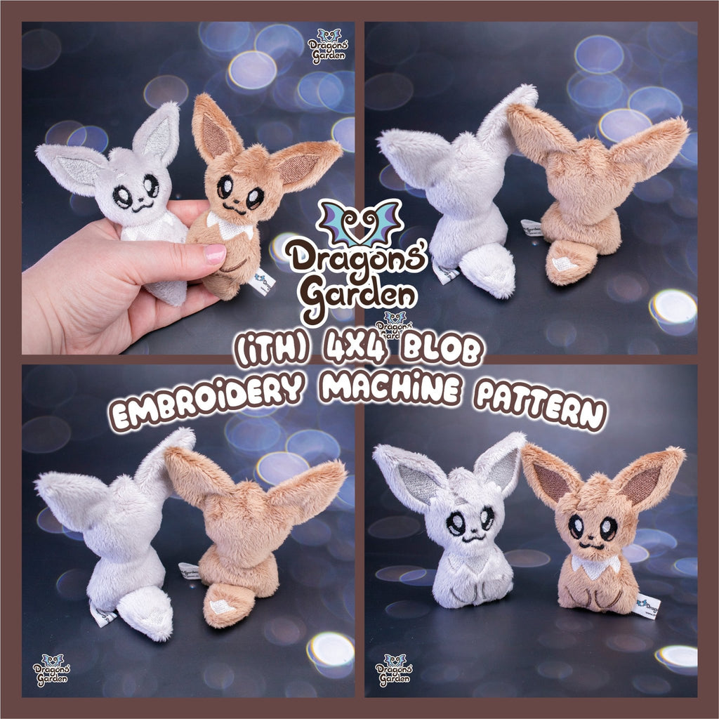 ITH Eevee Blob Plushie Pattern - Dragons' Garden - Pattern 4x4