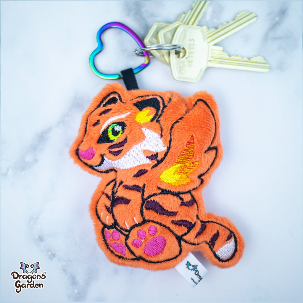 ITH Fire Tiger Charm Plushie Pattern - Dragons' Garden - Pattern 4x4