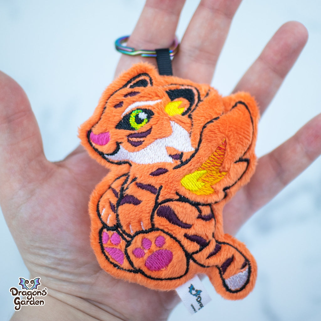 ITH Fire Tiger Charm Plushie Pattern - Dragons' Garden - Pattern 4x4