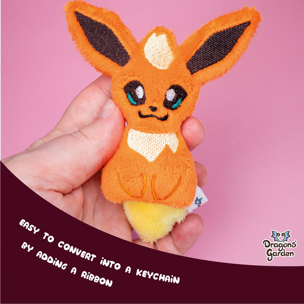 ITH Flareon Blob Plushie Pattern - Dragons' Garden - Pattern 4x4