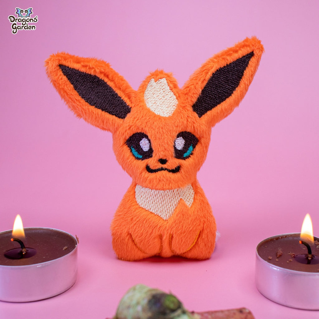 ITH Flareon Blob Plushie Pattern - Dragons' Garden - Pattern 4x4