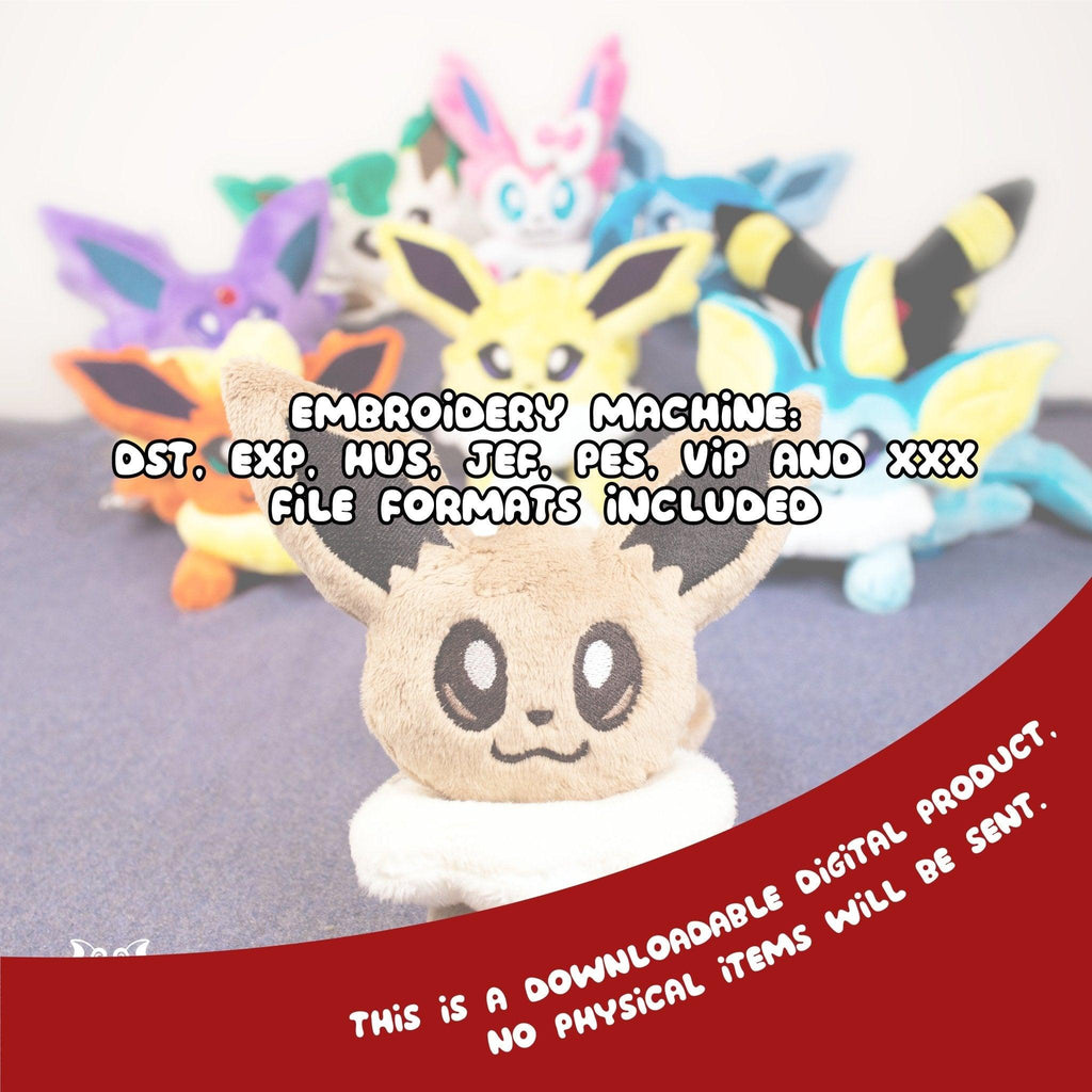 ITH Flareon Plush Embroidery Pattern Eeveelutions - Dragons' Garden - Pattern 4x4