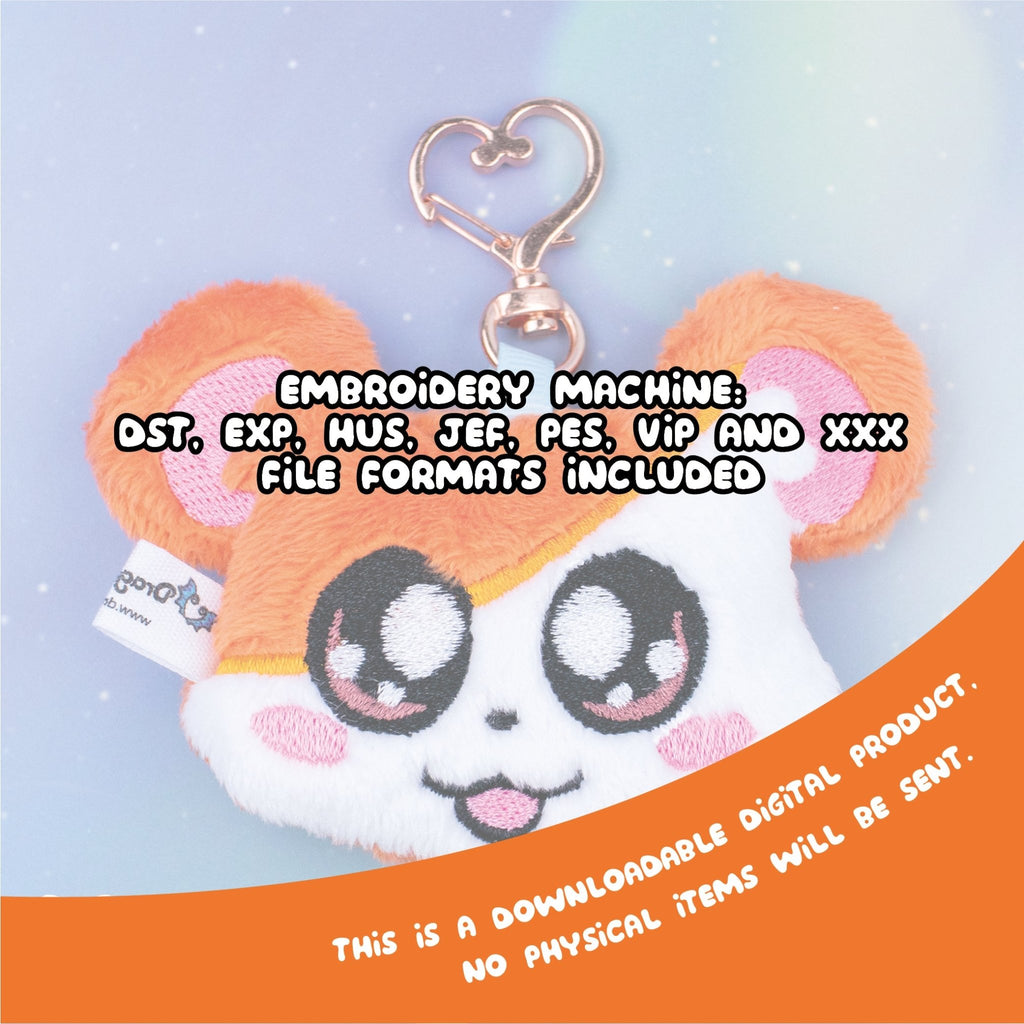 ITH Hamtaro Hamster Charm Pattern - Dragons' Garden - Pattern 4x4