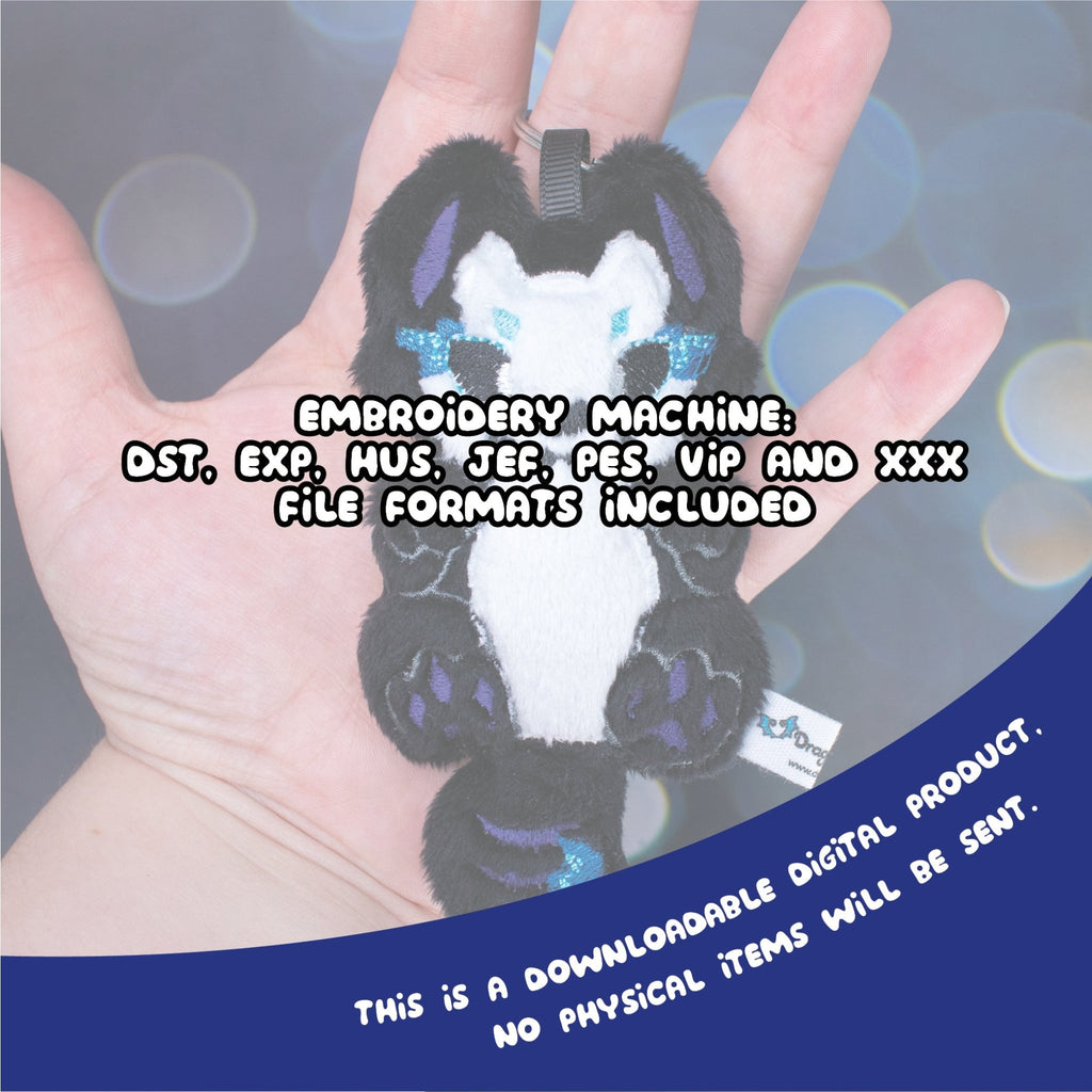 ITH Hellhound Puppy Charm Pattern - Dragons' Garden - Pattern 4x4