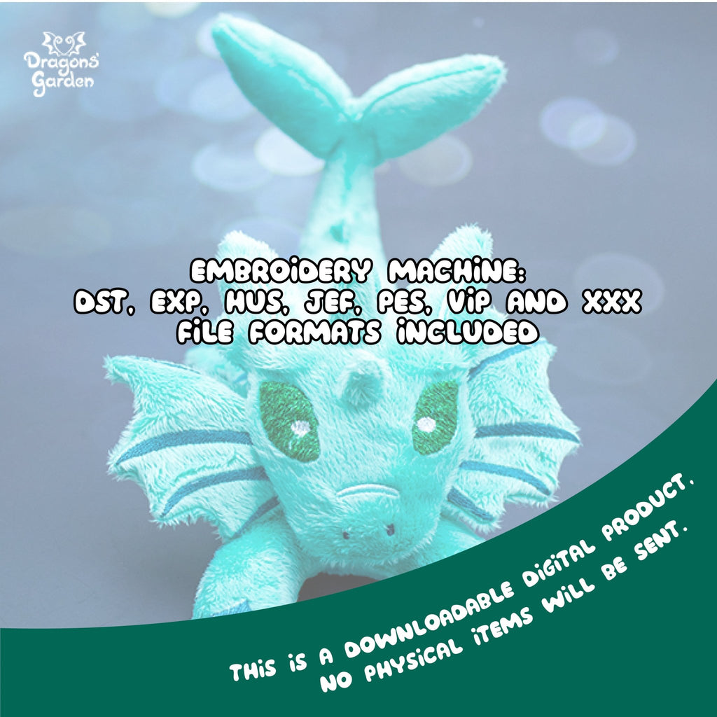 ITH Hippocampus Water Horse Plushie Pattern - Dragons' Garden - Pattern 4x4