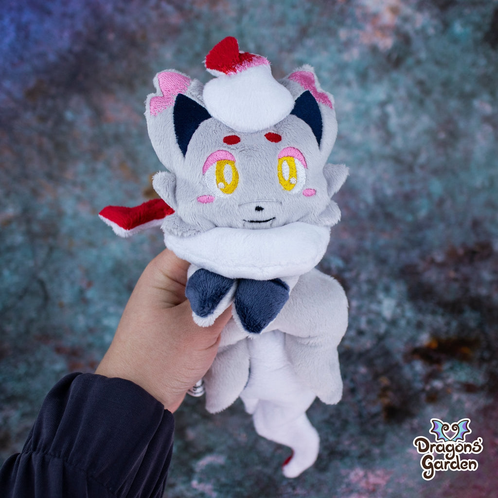 ITH Hisuian Zorua Plushie Pattern - Dragons' Garden - Pattern 4x4