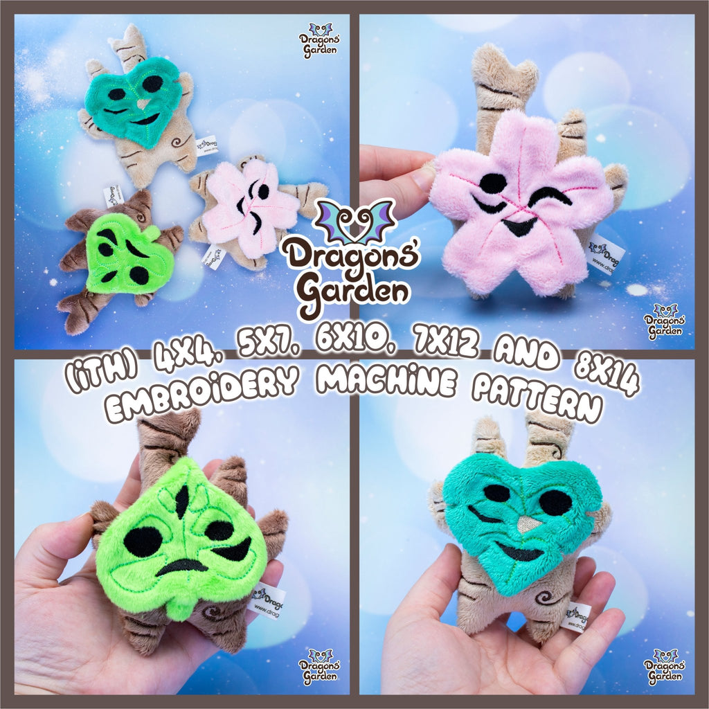 ITH Korok Forest Spirits Plush Embroidery Pattern - Dragons' Garden - Pattern 4x4