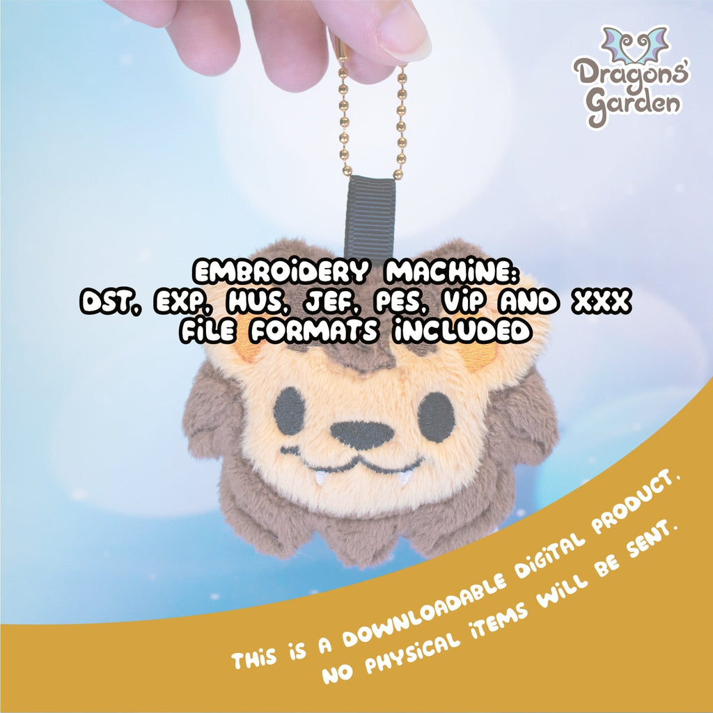 ITH Manticore Lion Charm Pattern - Dragons' Garden - Pattern 4x4