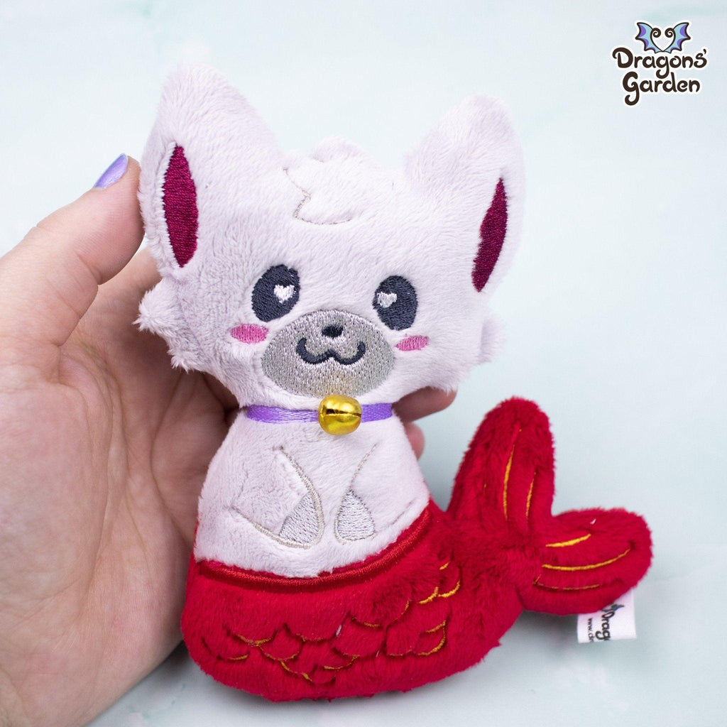 ITH Mermaid Kitty Plushie Embroidery Pattern | Double Sided - Dragons' Garden - Pattern 4x4
