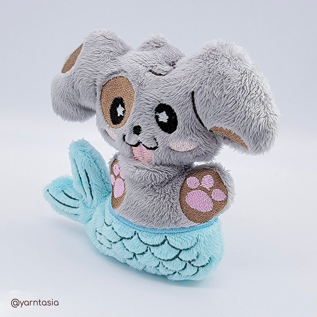 ITH Mermaid Puppy Plushie Embroidery Pattern | Double Sided - Dragons' Garden - Pattern 4x4