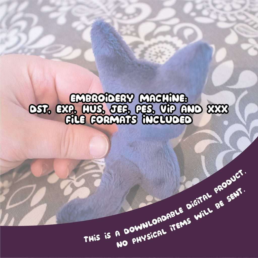 ITH Moon Kitty Blob Plushie Pattern - Dragons' Garden - Pattern 4x4