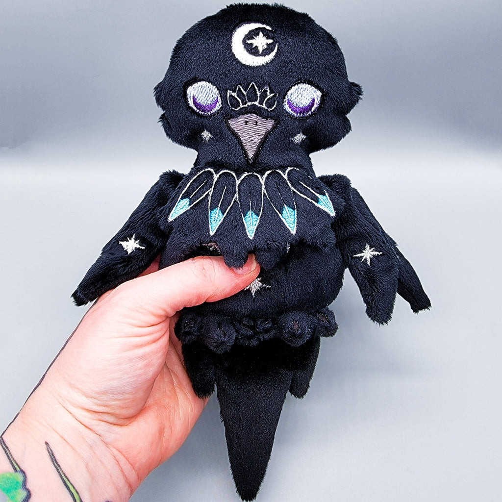 ITH Moonlight Raven Plush Embroidery Pattern - Dragons' Garden - Pattern 4x4