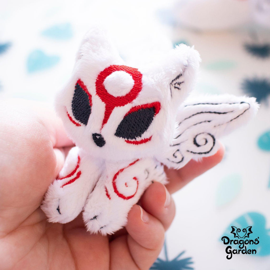 ITH Okami Amaterasu Plush Embroidery Pattern - Dragons' Garden - Pattern 4x4