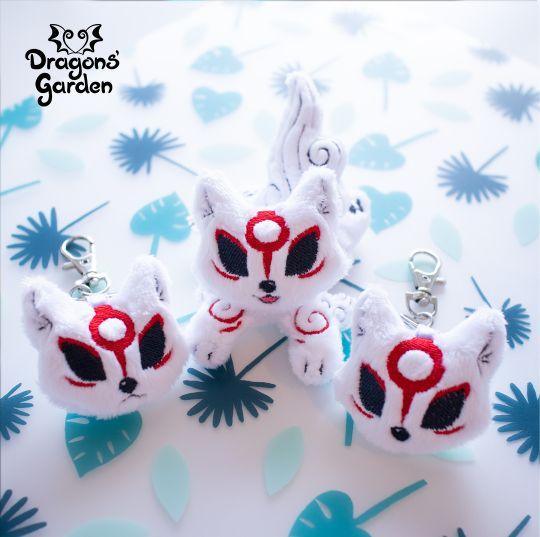 ITH Okami Amaterasu Plush Embroidery Pattern - Dragons' Garden - Pattern 4x4