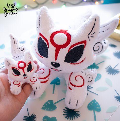 ITH Okami Amaterasu Plush Embroidery Pattern - Dragons' Garden - Pattern 4x4