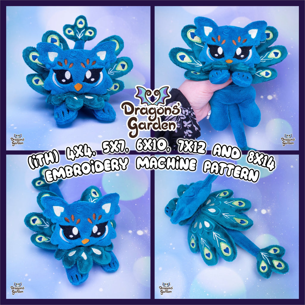 ITH Peacock Griffin Plushie Pattern - Dragons' Garden - Pattern Fantasy