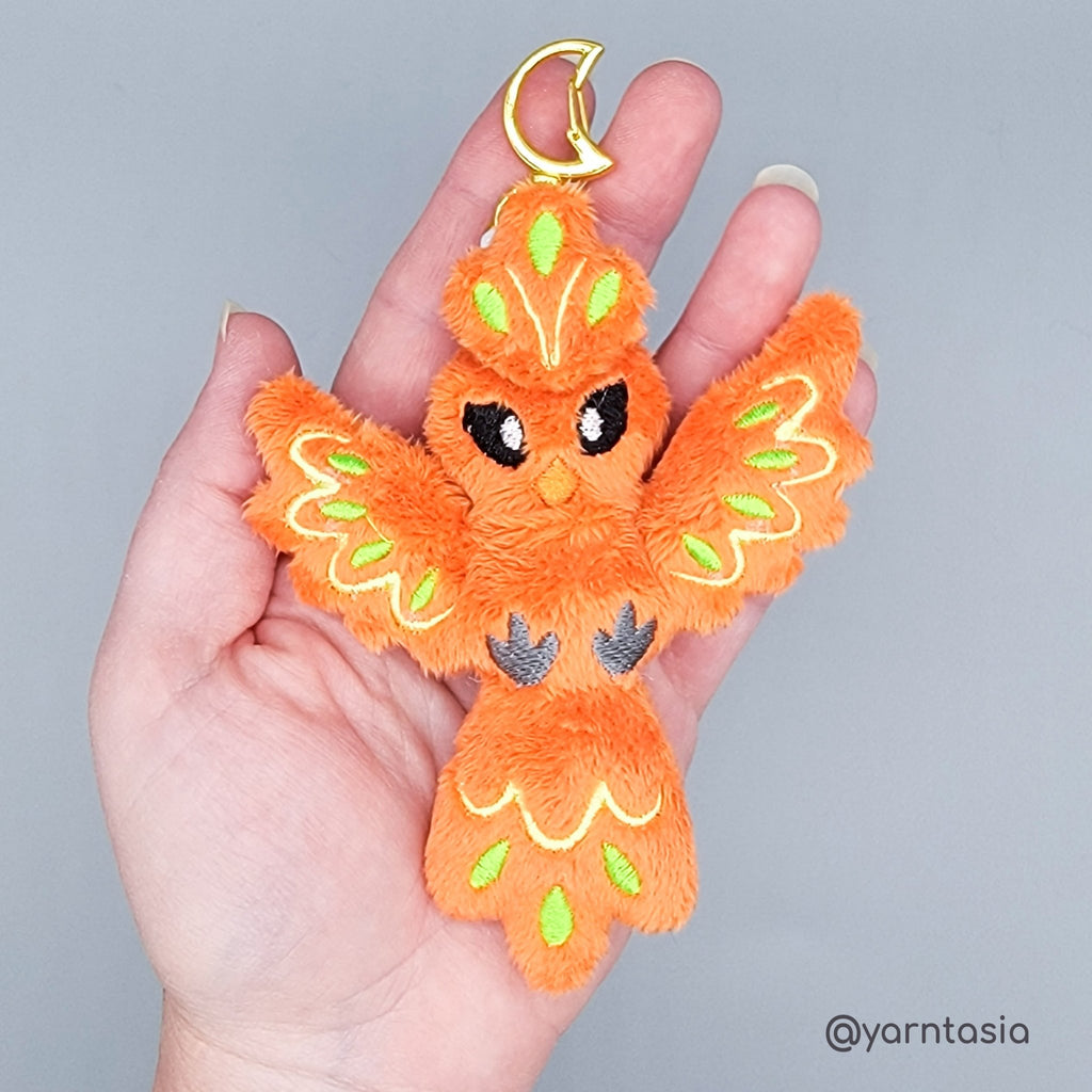 ITH Phoenix Charm Pattern - Dragons' Garden - Pattern 4x4