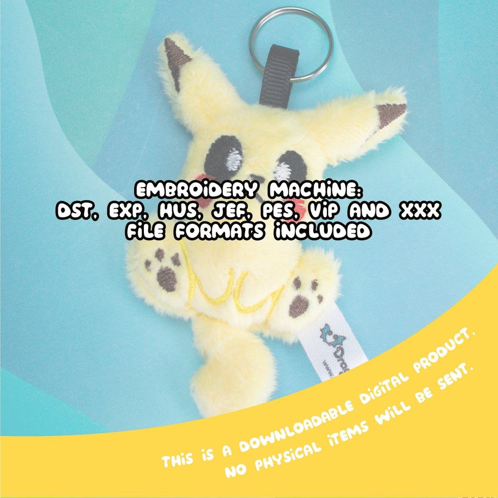 ITH Pikachu Keychain Charm Pattern - Dragons' Garden - Pattern 4x4