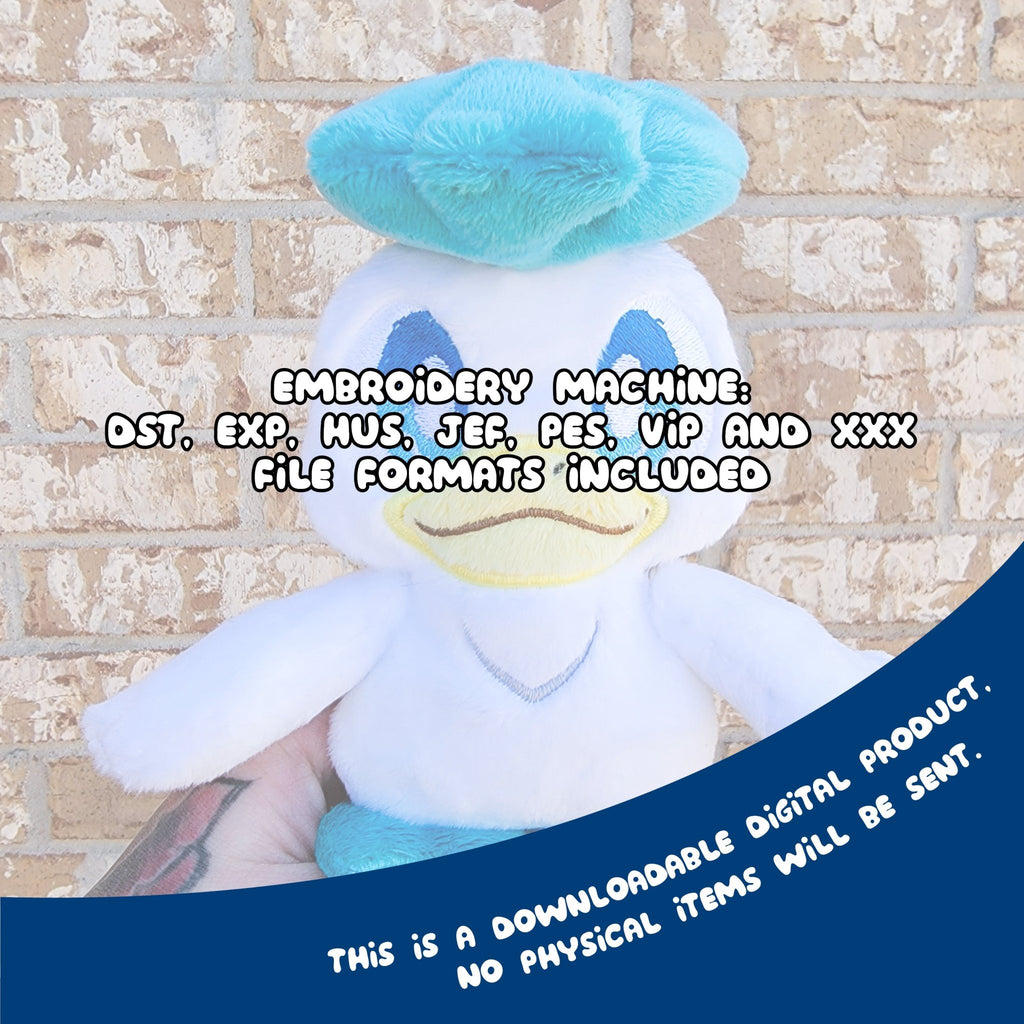ITH Quaxly Pokemon Plushie Pattern - Dragons' Garden - Pattern 4x4