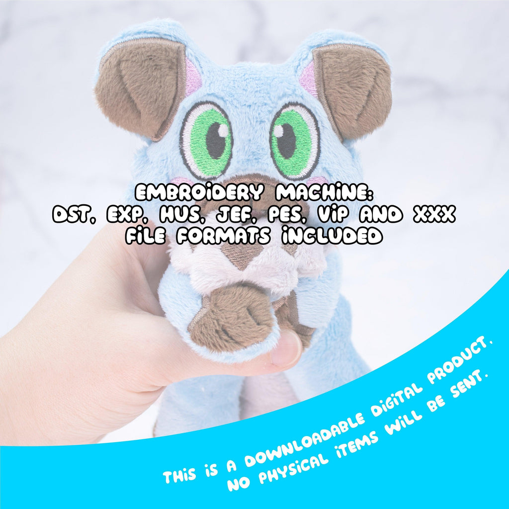 ITH Rockruff Pokemon Plushie Pattern - Dragons' Garden - Pattern 5x7