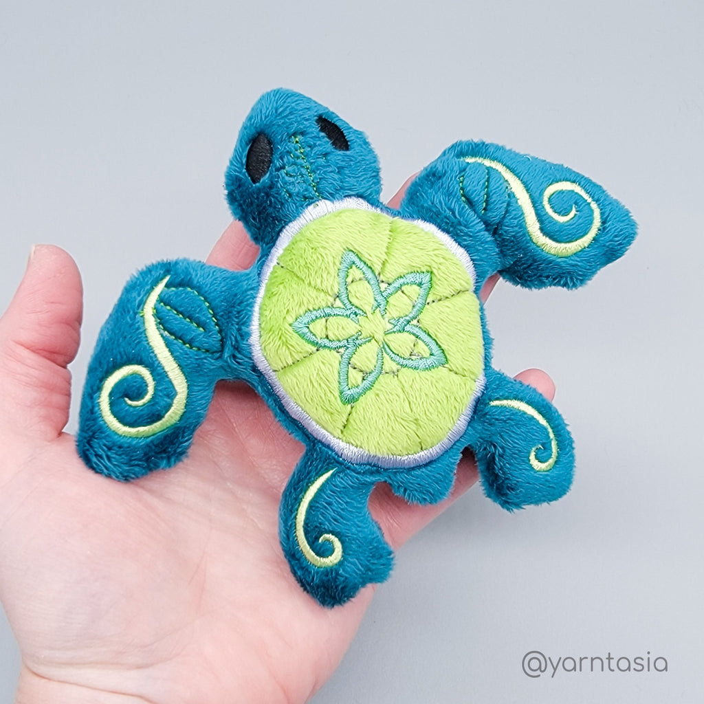 ITH Sea Flower Turtle Pattern - Dragons' Garden - Pattern 4x4