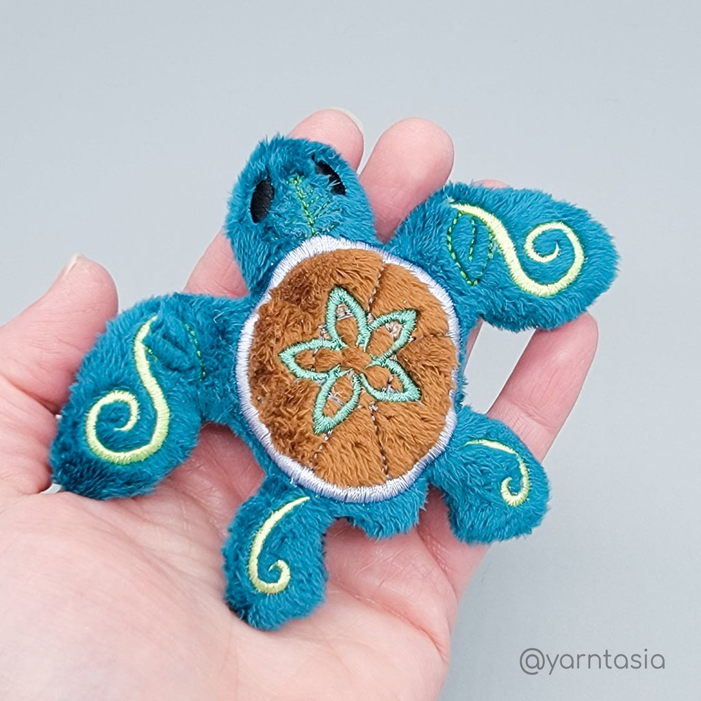 ITH Sea Flower Turtle Pattern - Dragons' Garden - Pattern 4x4