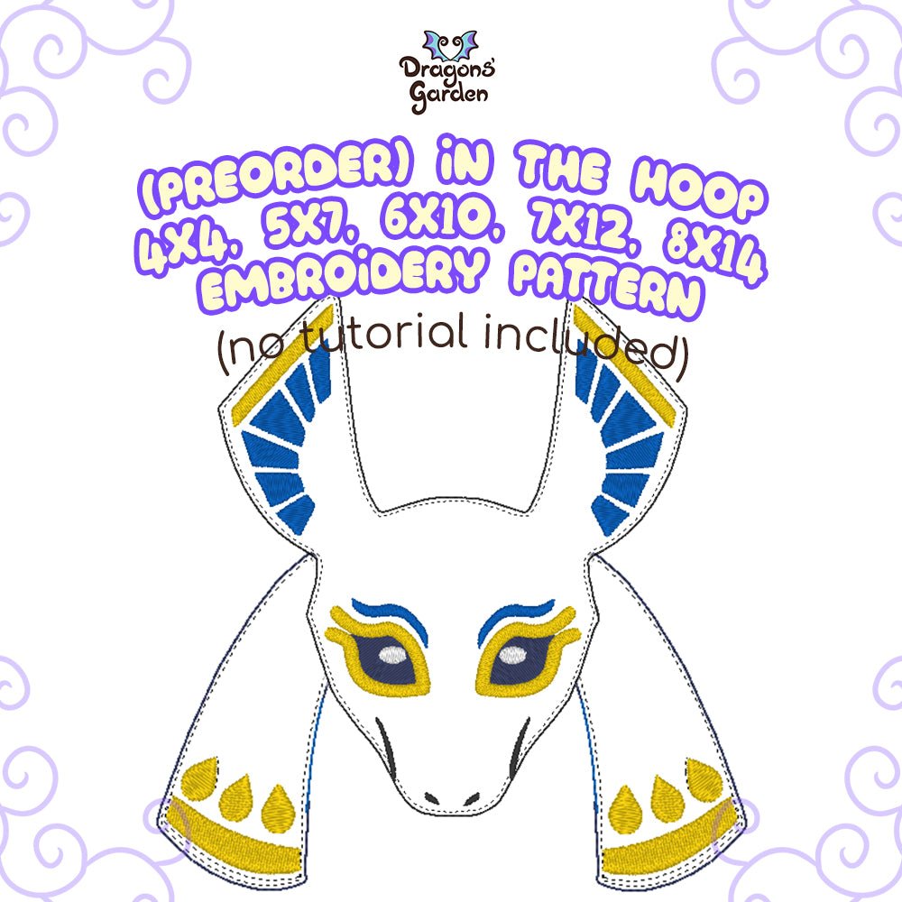 ITH Seth Egyptian God Plush Embroidery Pattern - Dragons' Garden - Pattern 4x4