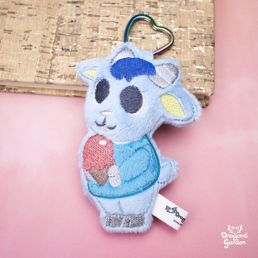 ITH Sherb Animal Crossing Keychain Charm Embroidery Pattern - Dragons' Garden - Pattern 4x4