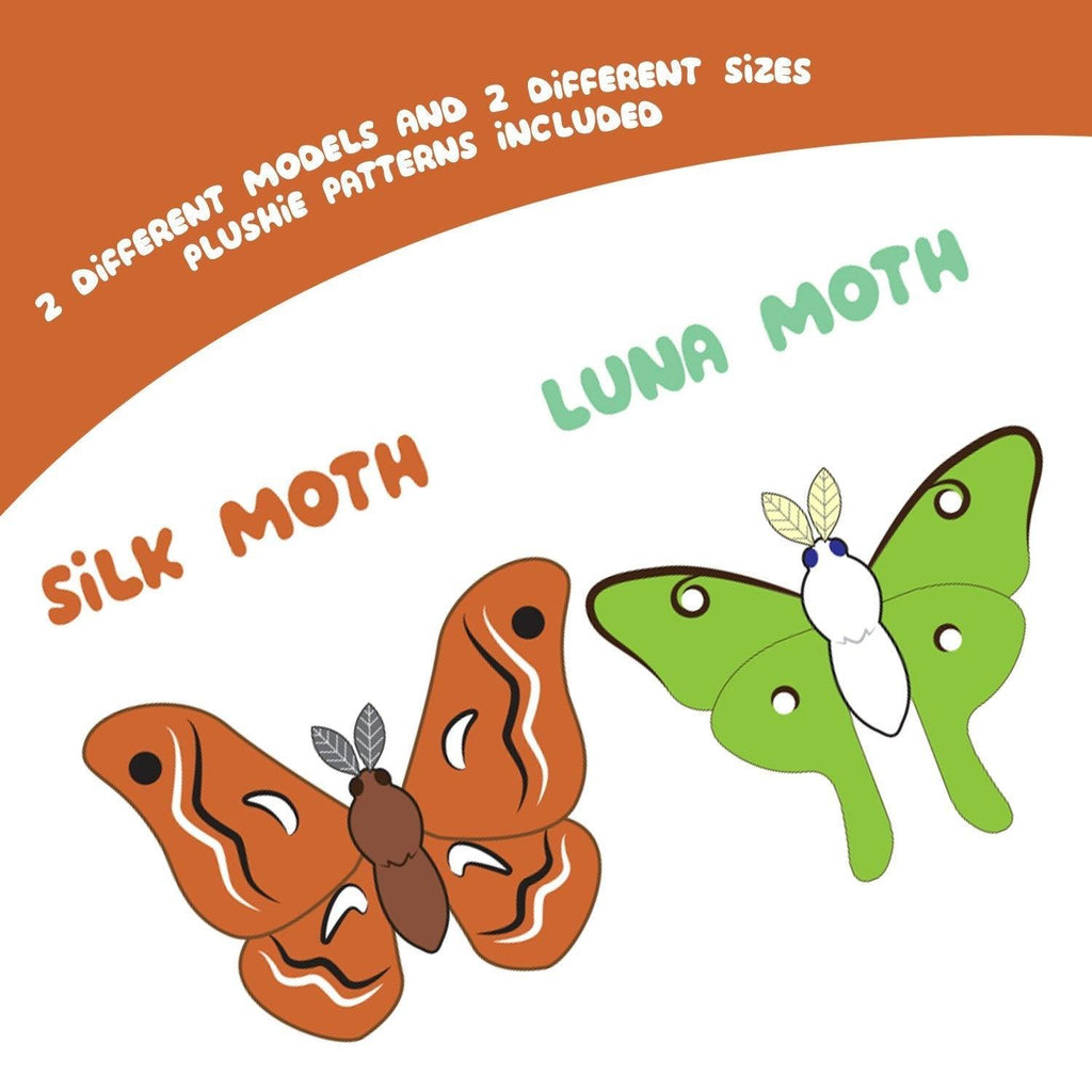 ITH Silk & Luna Moth Plushies Embroidery Pattern - Dragons' Garden - Pattern 4x4