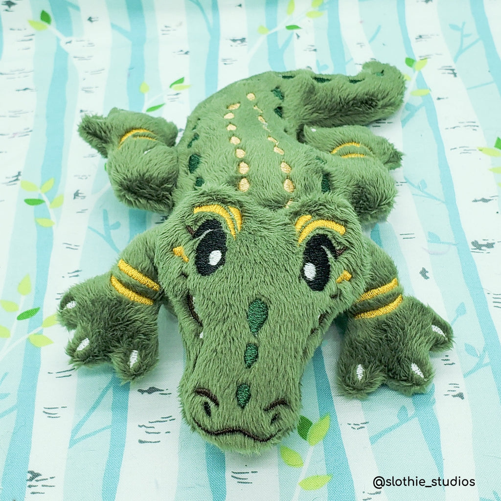 ITH Sobek Egyptian Crocodile Plush Embroidery Pattern - Dragons' Garden - Pattern 4x4