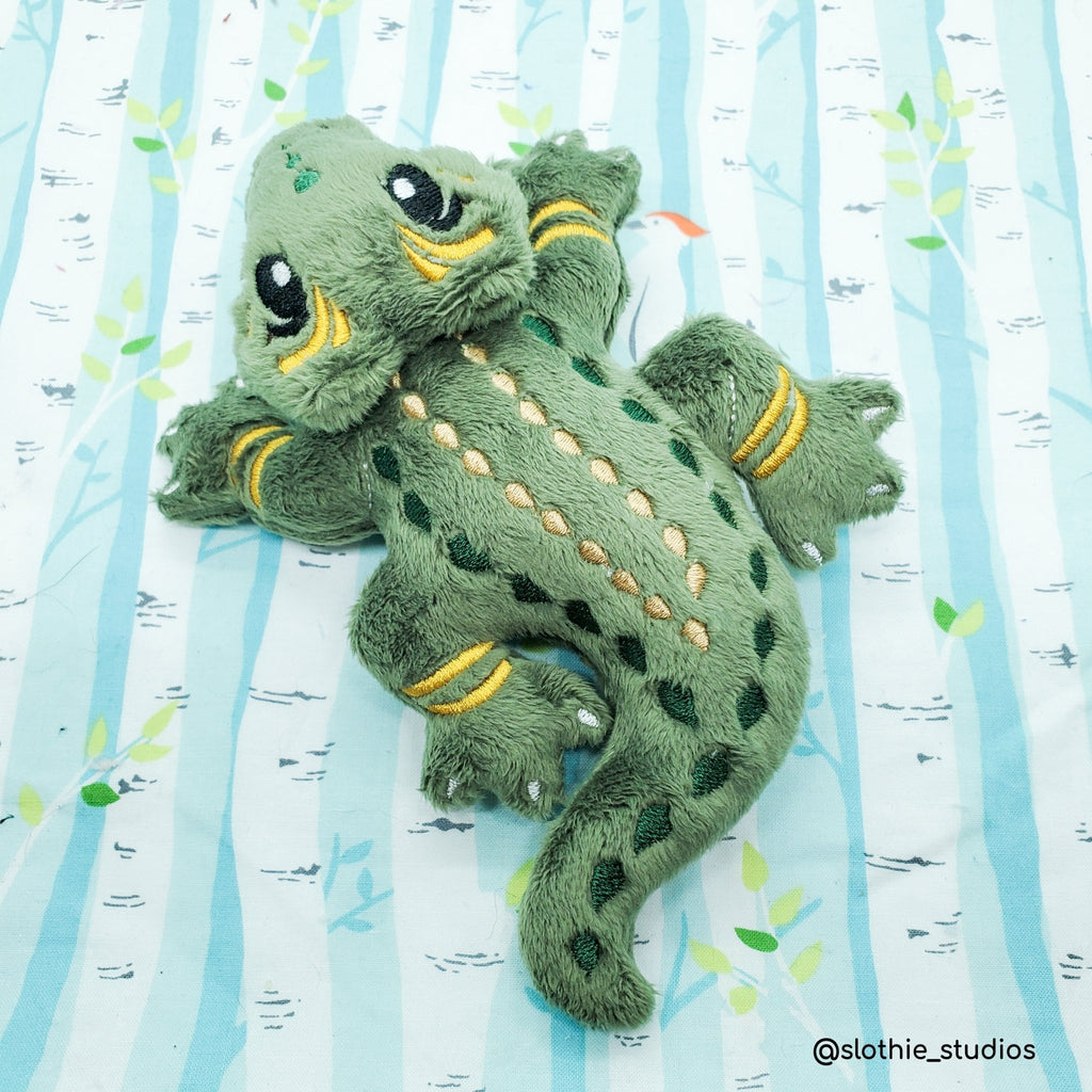 ITH Sobek Egyptian Crocodile Plush Embroidery Pattern - Dragons' Garden - Pattern 4x4