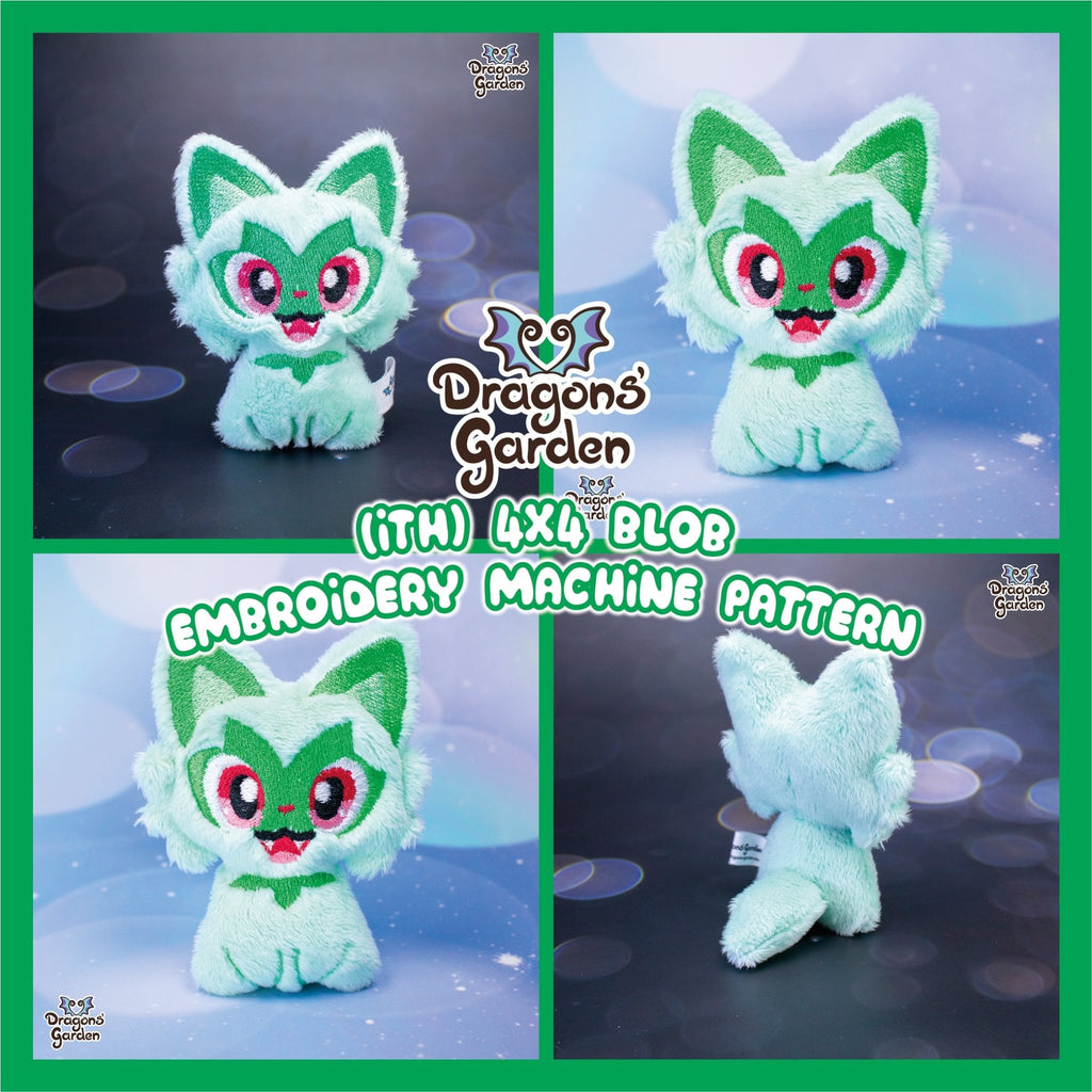 ITH Springatito Blob Plushie Pattern - Dragons' Garden - Pattern 4x4