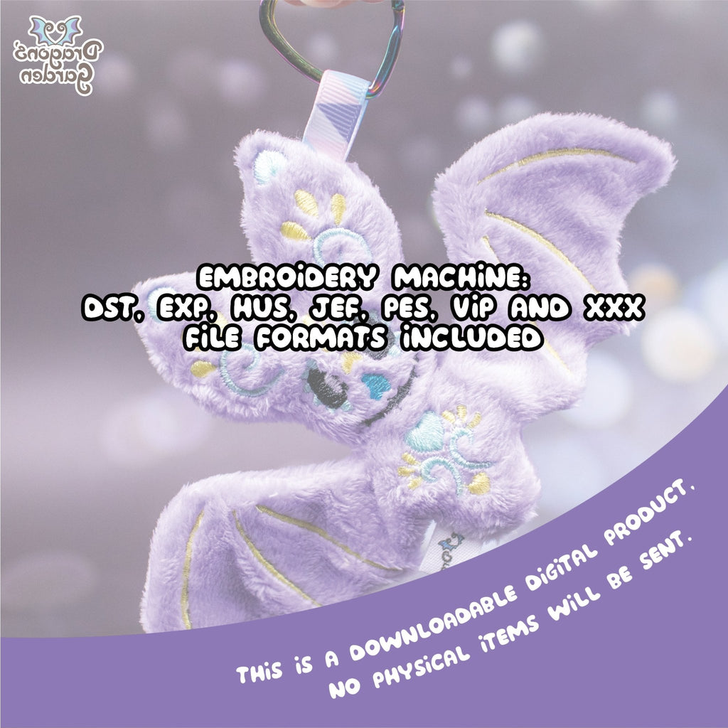 ITH Sugar Bat Charm Pattern - Dragons' Garden - Pattern 4x4