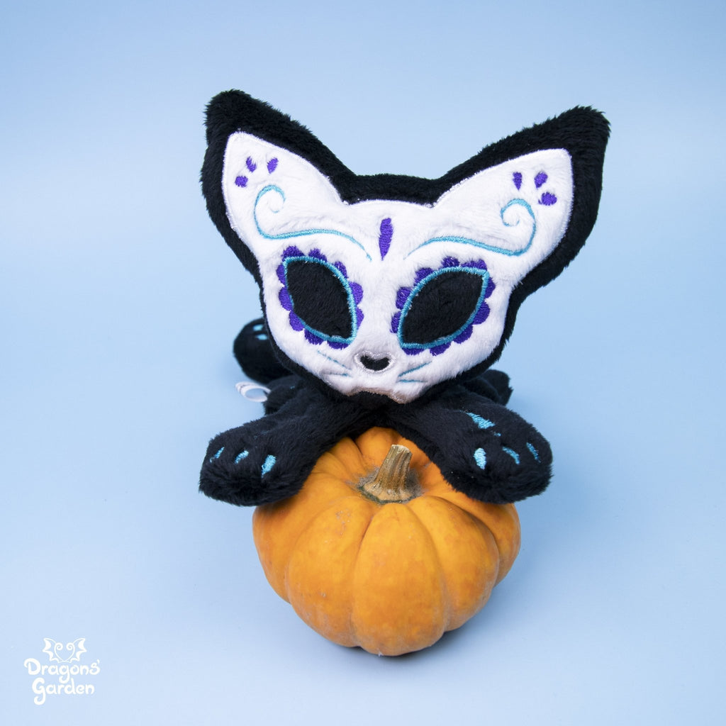 ITH Sugar Skull Kitty Plushie Embroidery Pattern - Dragons' Garden - Pattern 5x7