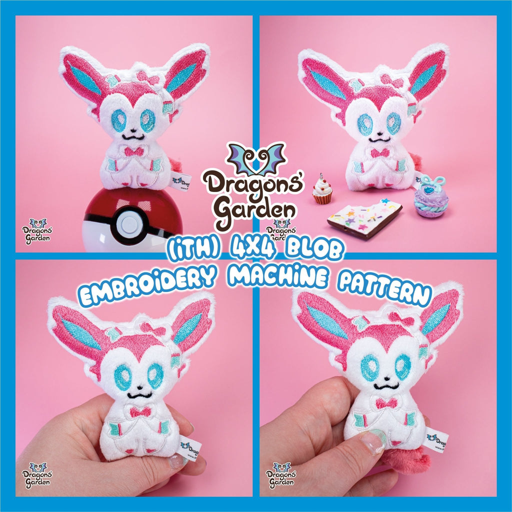 ITH Sylveon Blob Plushie Pattern - Dragons' Garden - Pattern 4x4