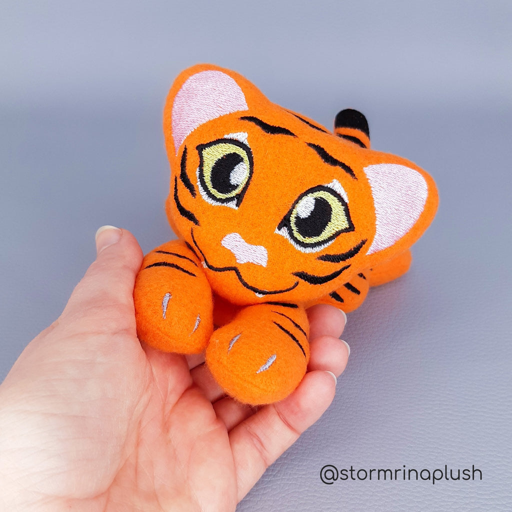 ITH Tiger Cub Plush Embroidery Pattern - Dragons' Garden - Pattern 5x7