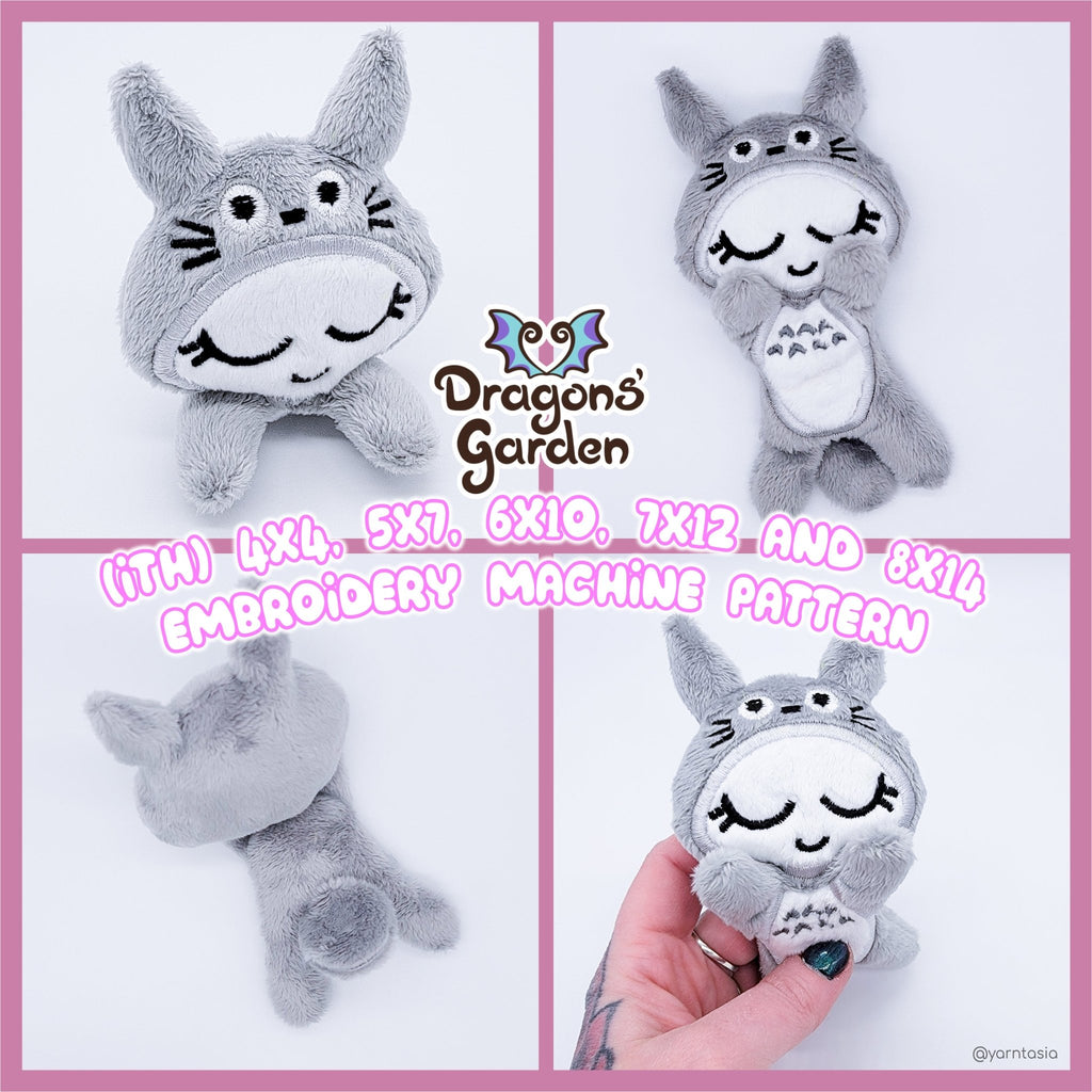 ITH Totoro Doll Kigurumi Costume Plush Pattern - Dragons' Garden - Pattern 4x4