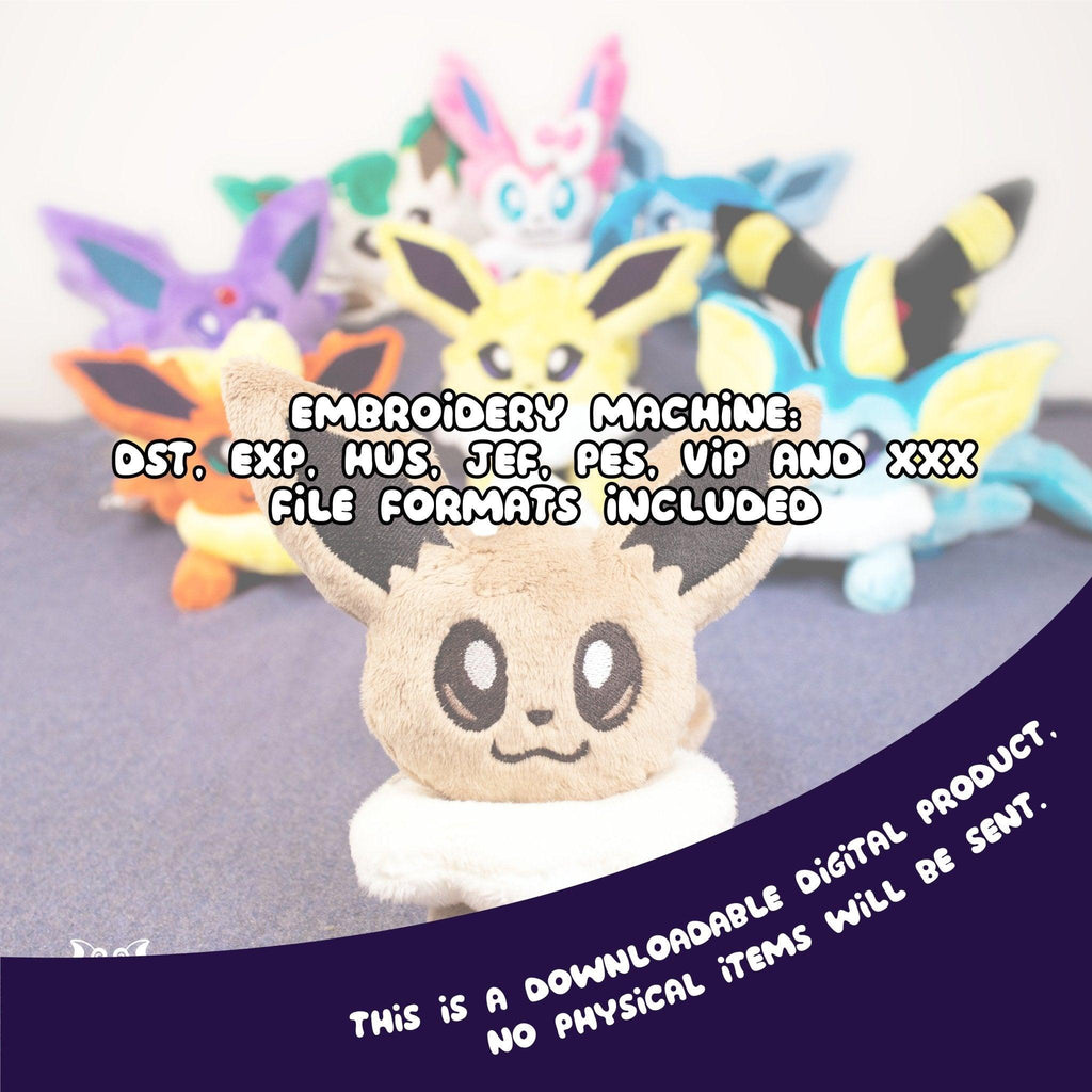 ITH Umbreon Plush Embroidery Pattern Eeveelutions - Dragons' Garden - Pattern 4x4