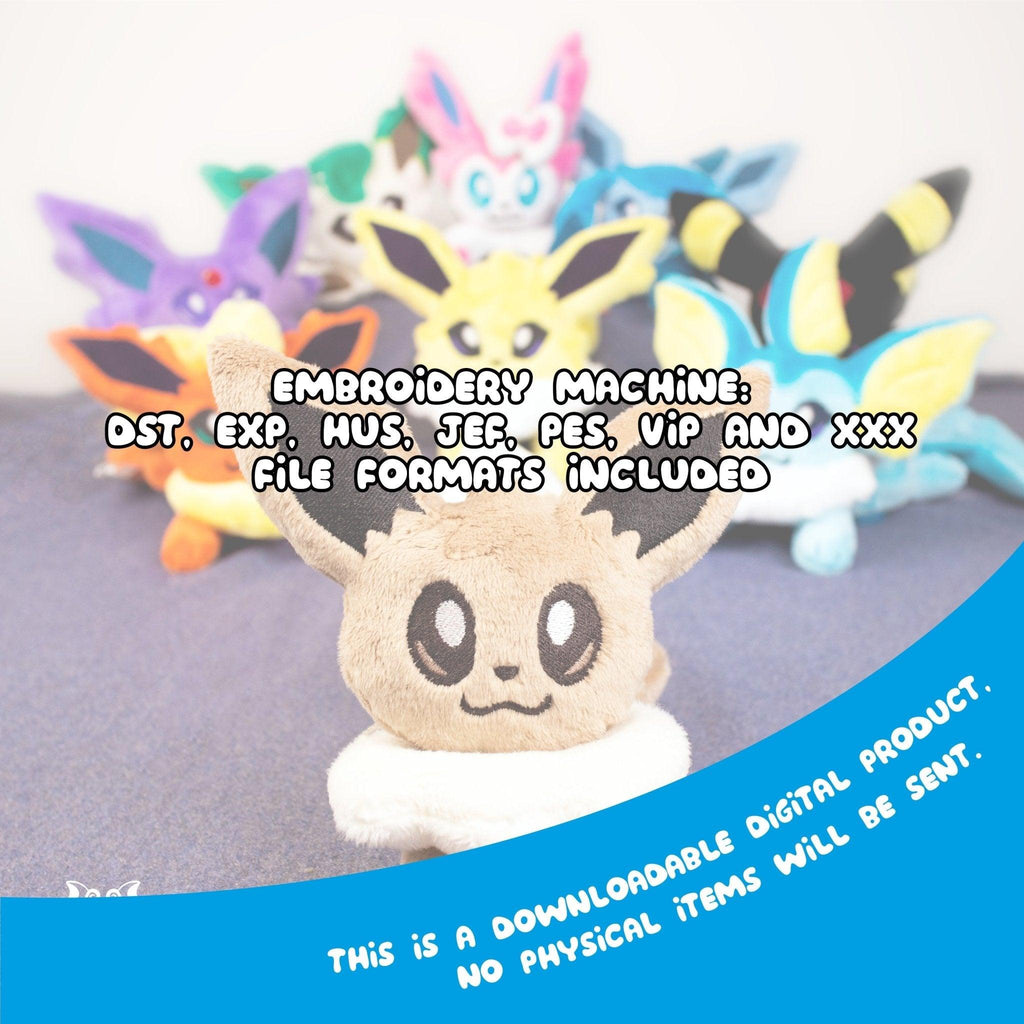 ITH Vaporeon Plush Embroidery Pattern Eeveelutions - Dragons' Garden - Pattern 4x4