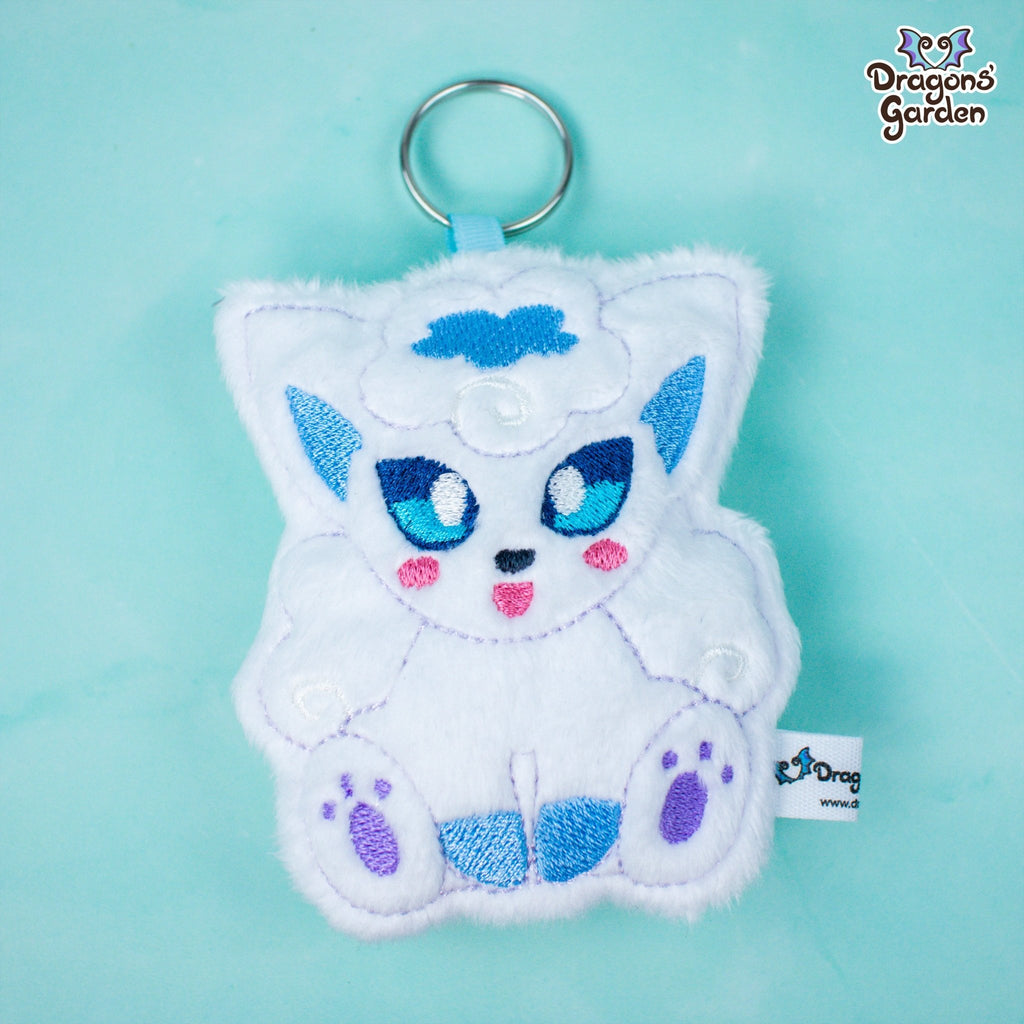 ITH Vulpix Keychain Charm Embroidery Pattern - Dragons' Garden - Pattern 4x4