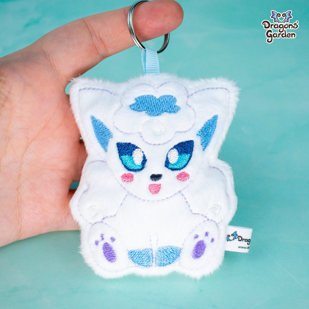 ITH Vulpix Keychain Charm Embroidery Pattern - Dragons' Garden - Pattern 4x4
