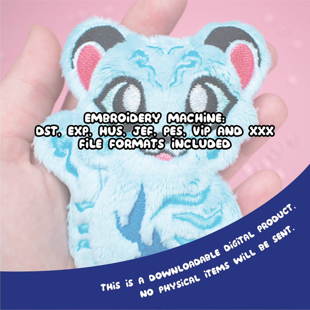 ITH Water Tiger Charm Plushie Pattern - Dragons' Garden - Pattern 4x4