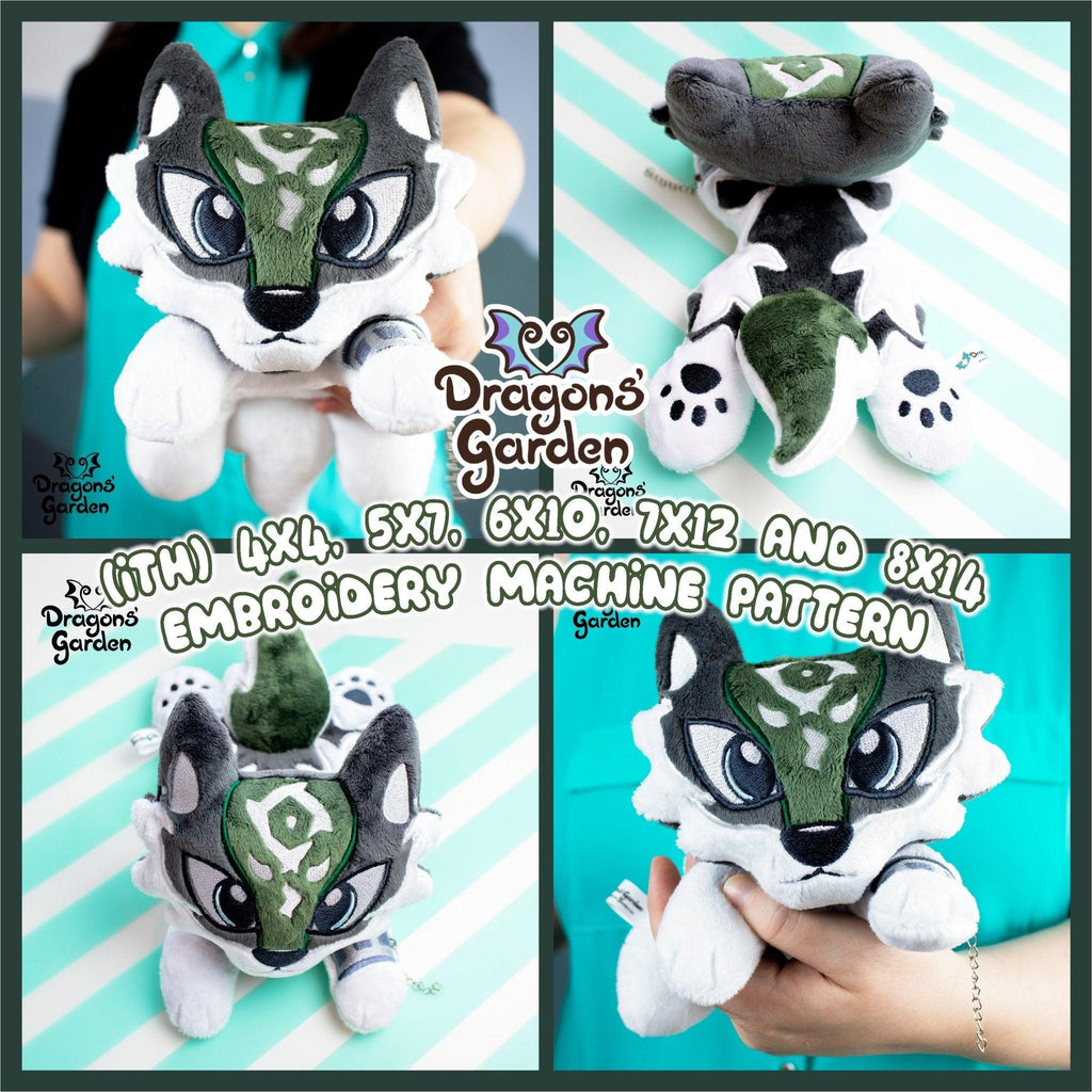 ITH Wolf Link Plush Embroidery Pattern - Dragons' Garden - Pattern 4x4