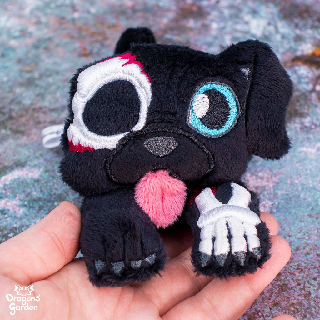 ITH Zombie Pug Plush Pattern - Dragons' Garden - Pattern 4x4