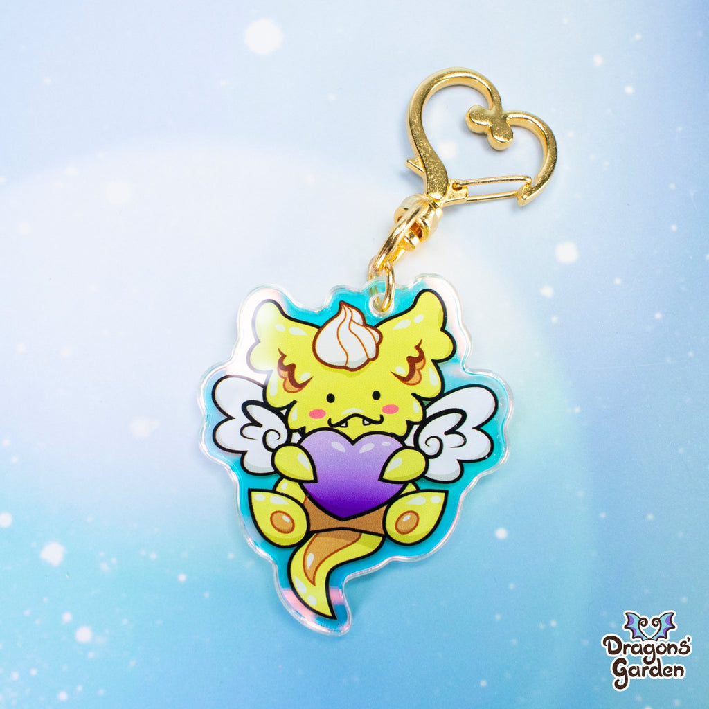 Jeff & Olivia Dragons | Rainbow Acrylic Keychain - Dragons' Garden - Jeff - Keychain Keychain