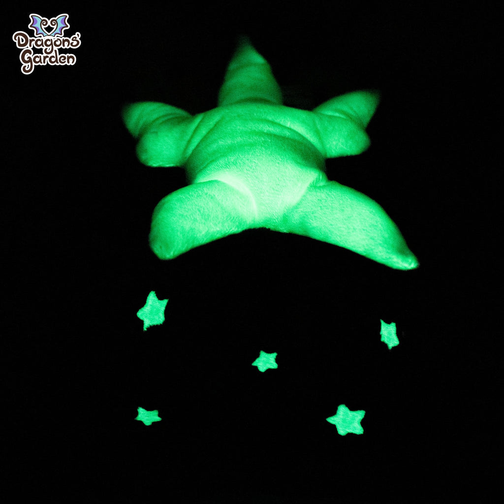 Limited Edition | Black Star Jumbo Dragon Plushie (Glow in the Dark) - Dragons' Garden - Plushie Dragons