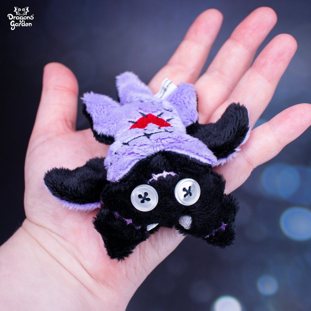 Limited Edition | Colourful Voodoo Doll Halloween Micro Dragon Plushie - Dragons' Garden - Lilac - Plushie