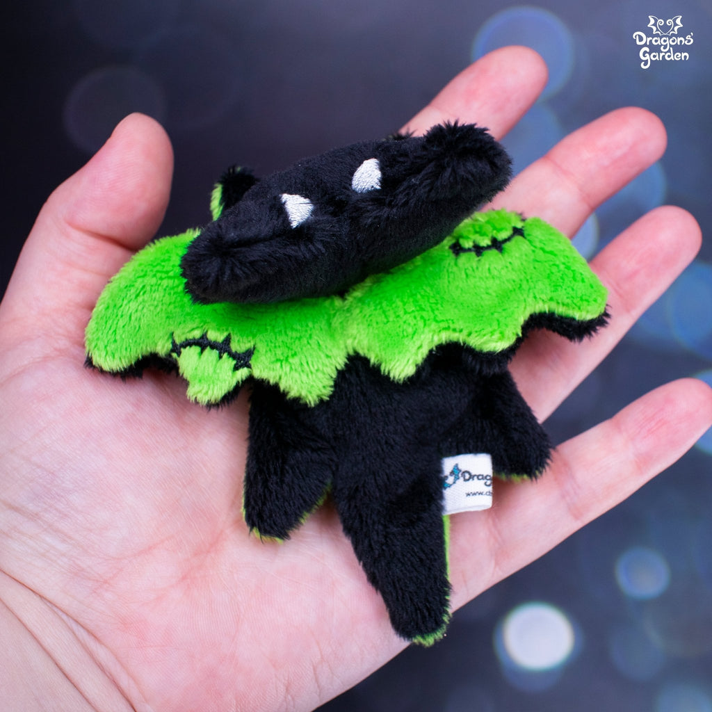 Limited Edition | Colourful Voodoo Doll Halloween Micro Dragon Plushie - Dragons' Garden - Green - Plushie