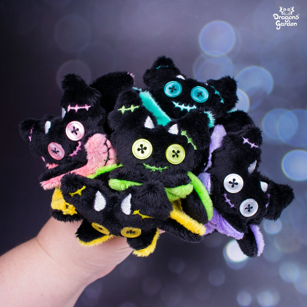 Limited Edition | Colourful Voodoo Doll Halloween Micro Dragon Plushie - Dragons' Garden - Pink - Plushie